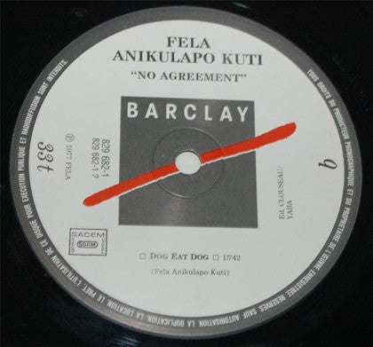 Fela Aníkúlápó Kuti* And Afrika 70* : No Agreement (LP, Album, RE, Gat)