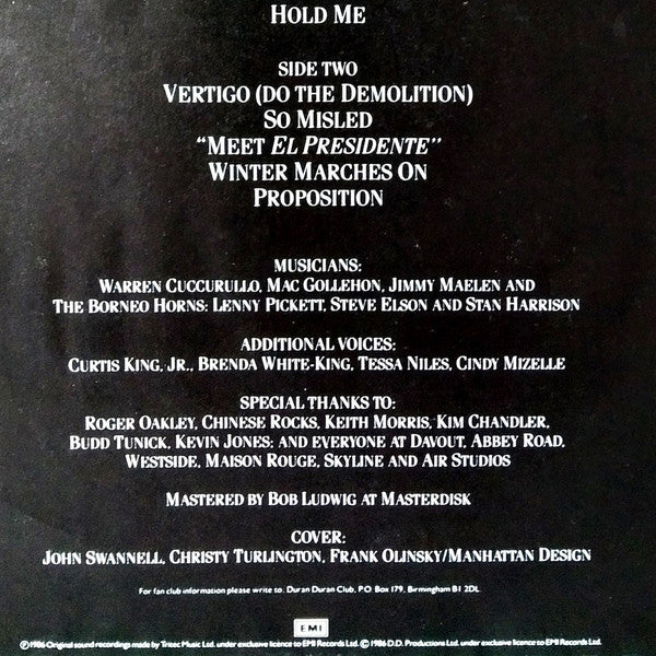 Duran Duran : Notorious (LP, Album)