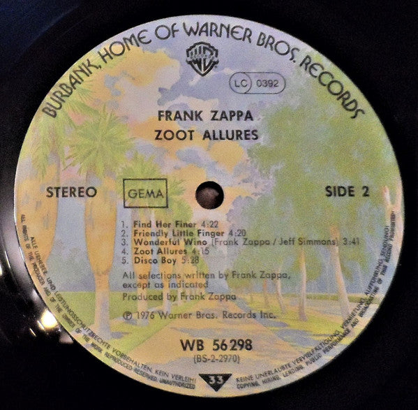 Zappa* : Zoot Allures (LP, Album)