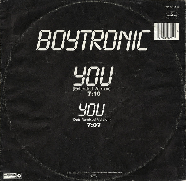 Boytronic : You (Extended Version) (12", Maxi)