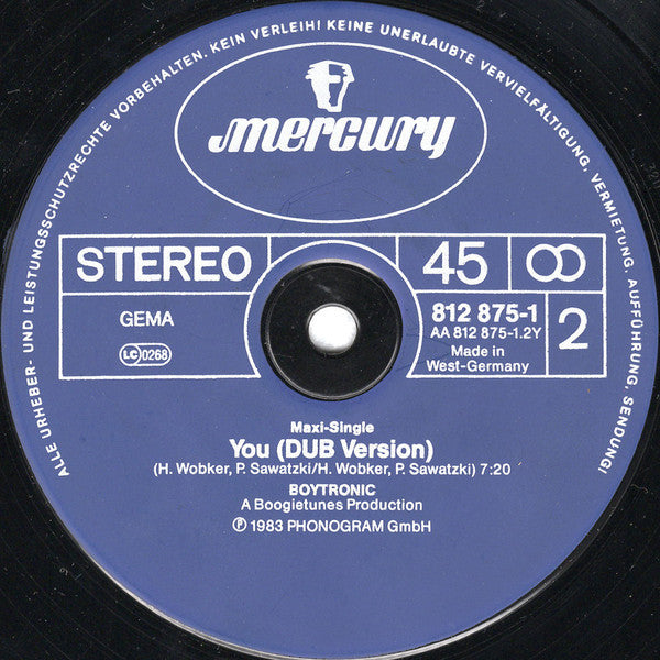 Boytronic : You (Extended Version) (12", Maxi)