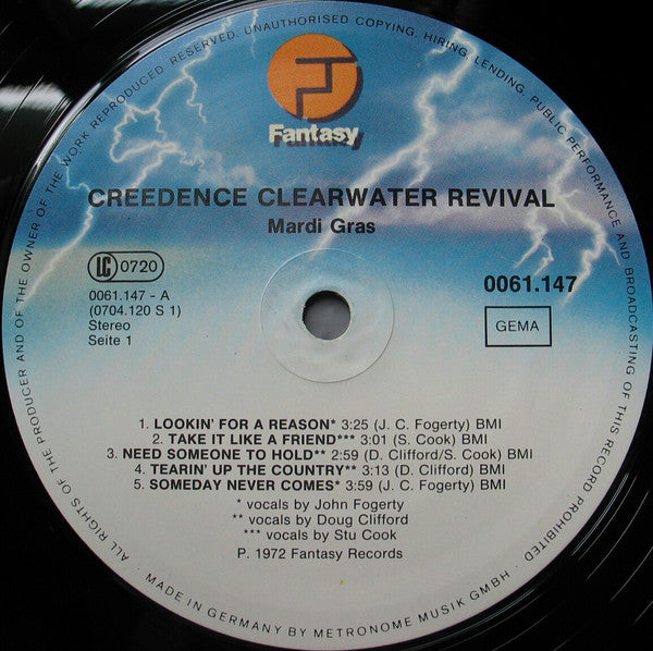 Creedence Clearwater Revival : Mardi Gras (LP, Album, RE)