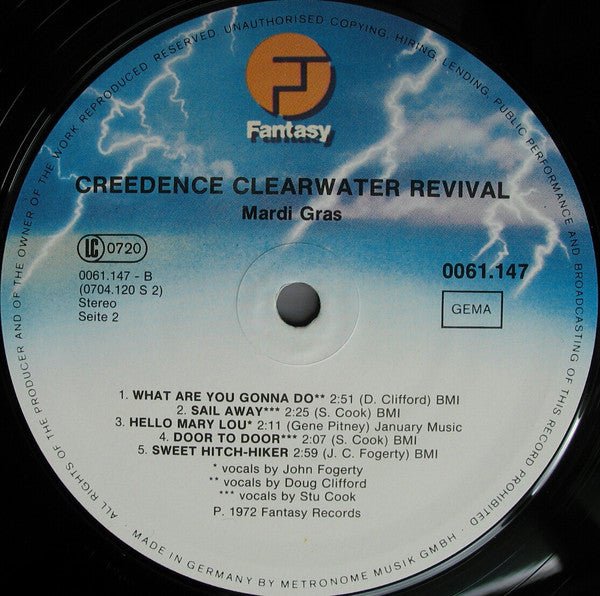 Creedence Clearwater Revival : Mardi Gras (LP, Album, RE)