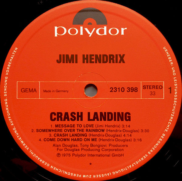 Jimi Hendrix : Crash Landing (LP, Album)