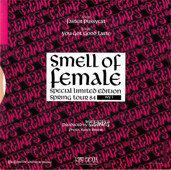 The Cramps : Smell Of Female (7", Whi + 7" + 7", Blu + 7", S/Sided, Ora + Box, L)