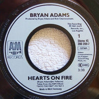 Bryan Adams : Hearts On Fire (7", Single)