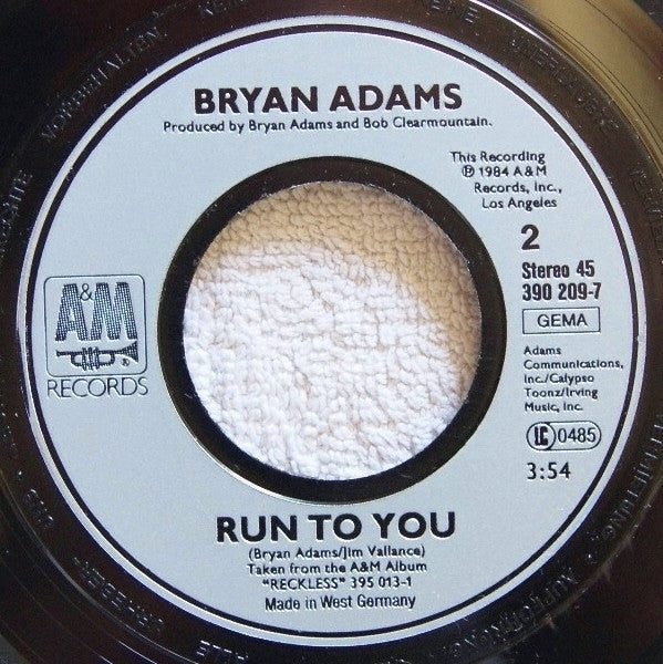 Bryan Adams : Hearts On Fire (7", Single)