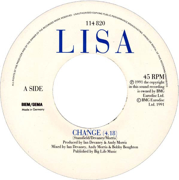 Lisa Stansfield : Change (7", Single)