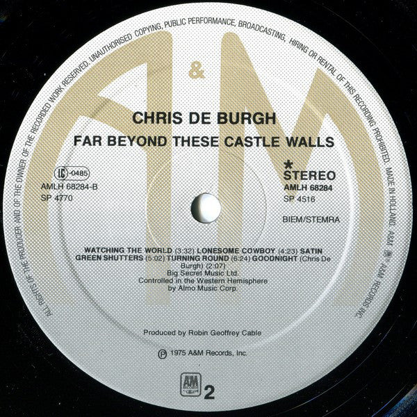 Chris de Burgh : Far Beyond These Castle Walls... (LP, Album, RE)