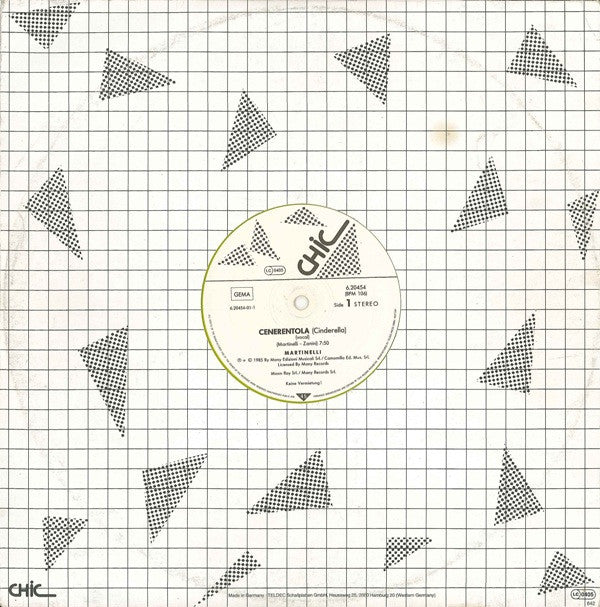 Martinelli : Cenerentola (Cinderella) (12", Maxi, Yel)
