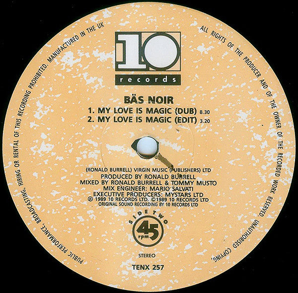 Bäs Noir* : My Love Is Magic (12")