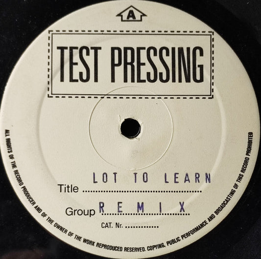 Lee Marrow : Lot To Learn (Remix) (12", TP)