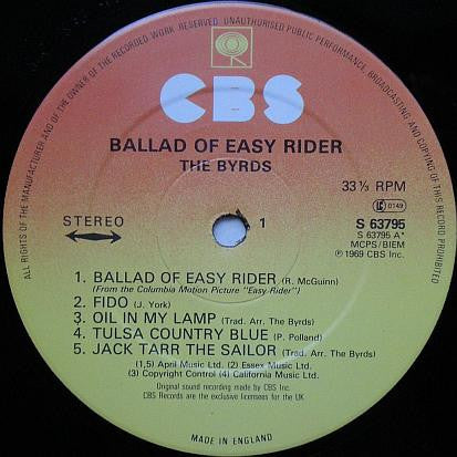 The Byrds : Ballad Of Easy Rider (LP, Album, RE)