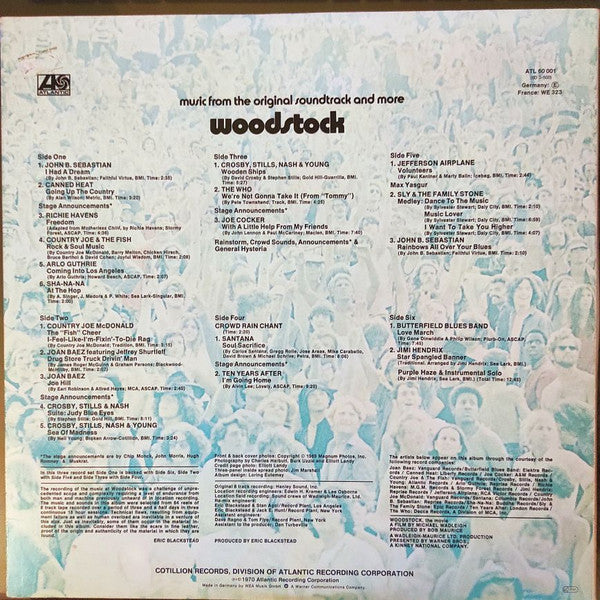Various : Woodstock - Music From The Original Soundtrack And More (3xLP, Album, M/Print, RE)