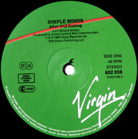 Simple Minds : Alive & Kicking (12", Single)