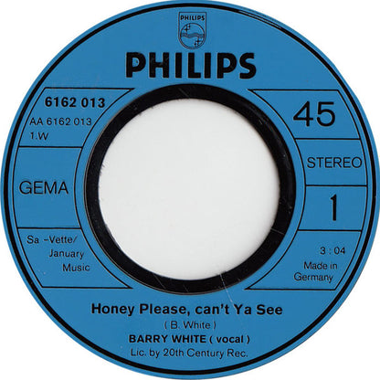Barry White : Honey Please, Can't Ya See (7", Single)