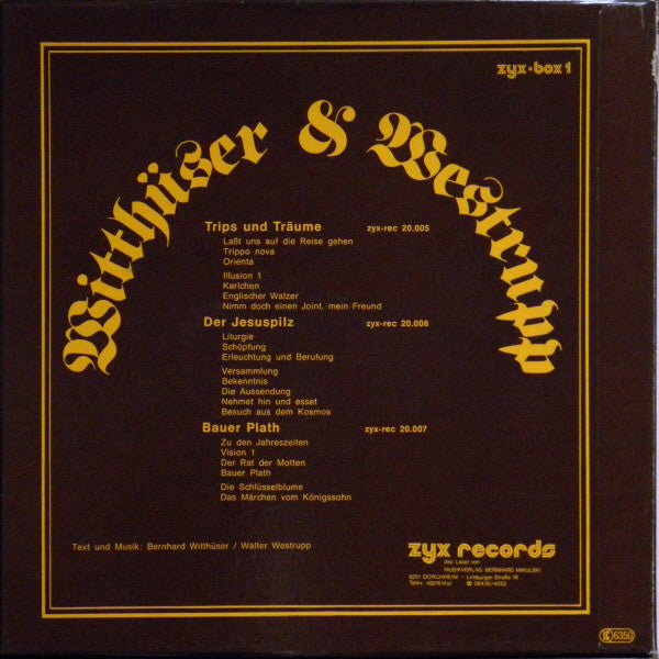 Witthüser & Westrupp : Trips Und Träume - Der Jesuspilz - Bauer Plath (3xLP, Album, RE + Box, Comp)