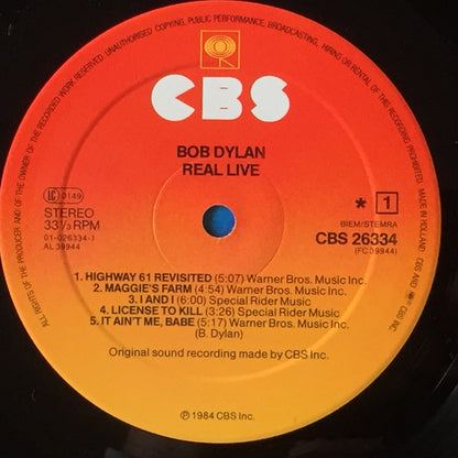 Bob Dylan : Real Live (LP, Album)
