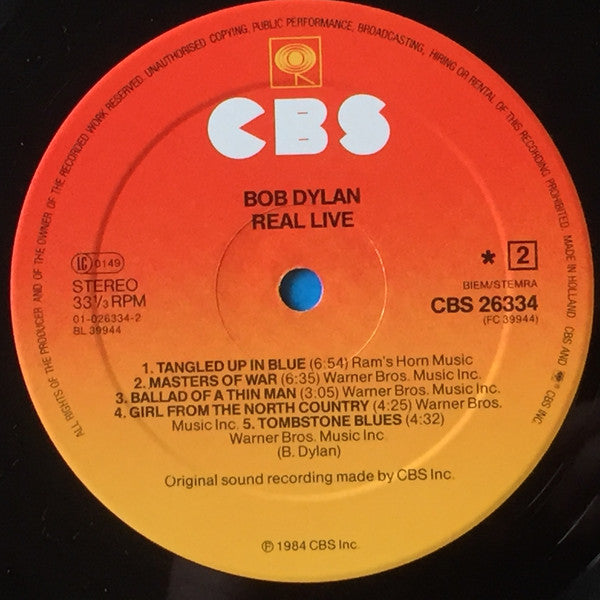 Bob Dylan : Real Live (LP, Album)
