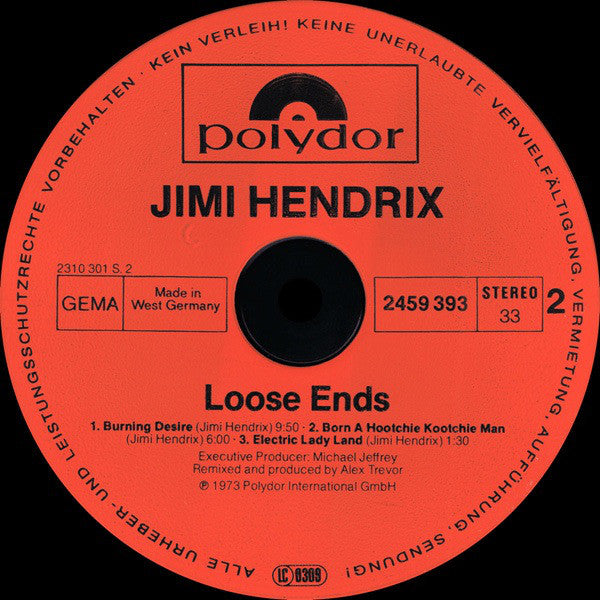 Jimi Hendrix : Loose Ends (LP, Album, RE)