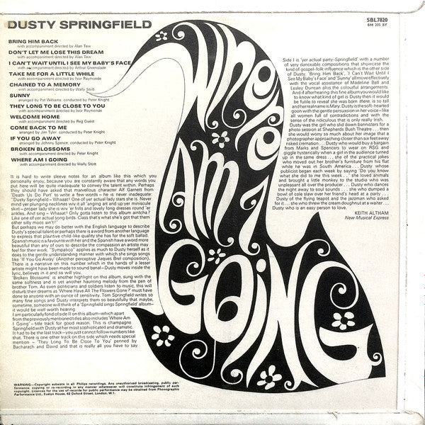 Dusty Springfield : Where Am I Going (LP, Album)