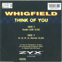 Whigfield : Think Of You (7", Single)