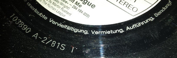 The Human League : Don't You Want Me (7", Single)