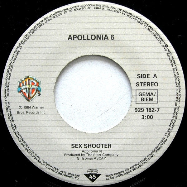 Apollonia 6 : Sex Shooter (7", Single)
