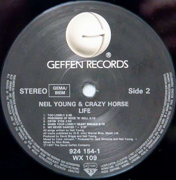 Neil Young & Crazy Horse : Life (LP, Album)