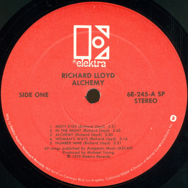 Richard Lloyd : Alchemy (LP, Album, SRC)