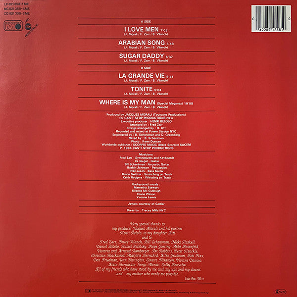 Eartha Kitt : I Love Men (LP, Album)