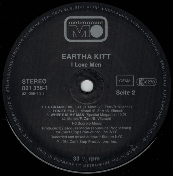 Eartha Kitt : I Love Men (LP, Album)