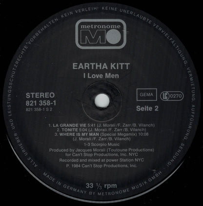 Eartha Kitt : I Love Men (LP, Album)