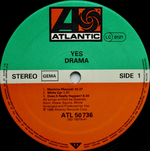 Yes : Drama (LP, Album, Gat)