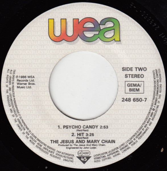 The Jesus And Mary Chain : Some Candy Talking E.P. (7", EP)