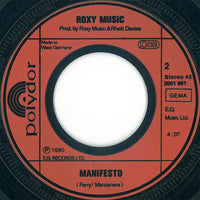 Roxy Music : Over You (7", Single)