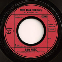 Roxy Music : More Than This (7", Single)
