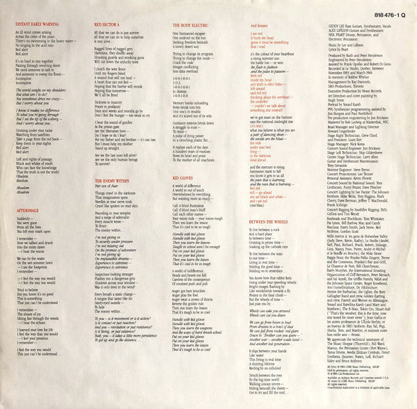 Rush : Grace Under Pressure (LP, Album)