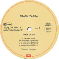 Zappa* : Them Or Us (2xLP, Album, Gat)