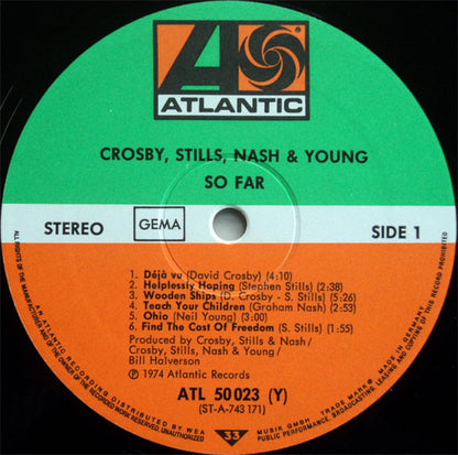 Crosby, Stills, Nash & Young : So Far (LP, Comp)