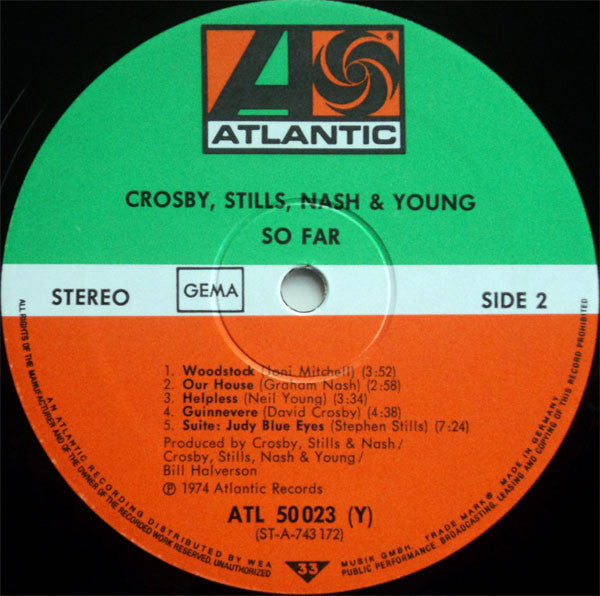 Crosby, Stills, Nash & Young : So Far (LP, Comp)