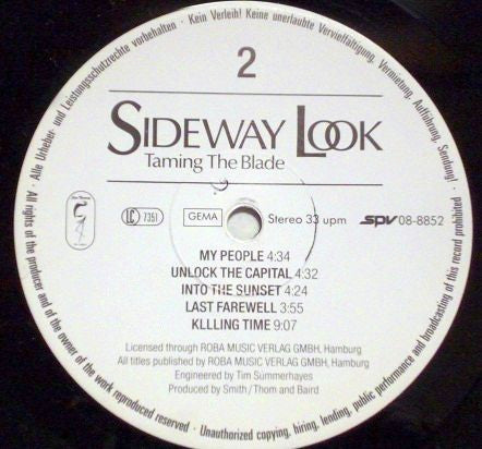 Sideway Look : Taming The Blade (LP, Album)