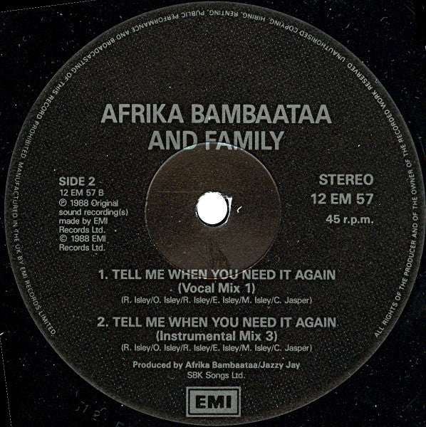 Afrika Bambaataa And Family* : Sho Nuff Funky (12")