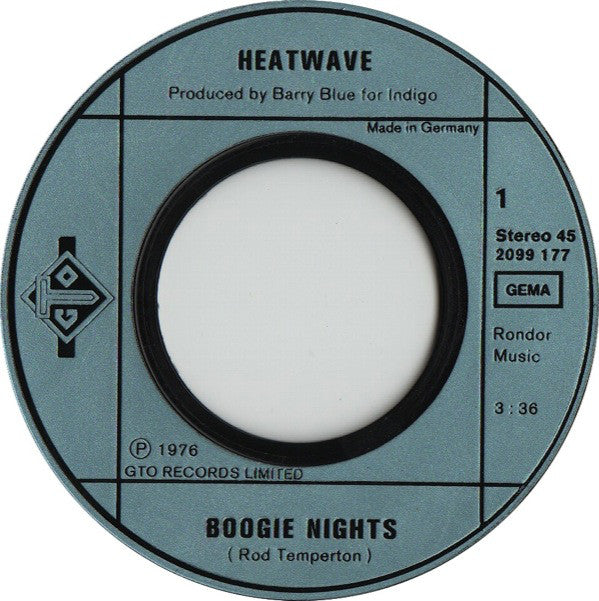 Heatwave : Boogie Nights (7", Single)