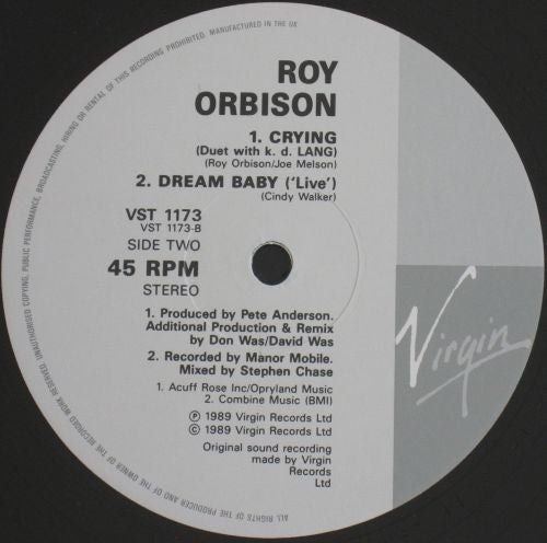 Roy Orbison : She's A Mystery To Me (12", Single)