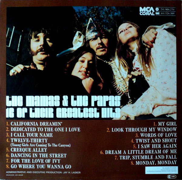 The Mamas & The Papas : 16 Of Their Greatest Hits (LP, Comp)