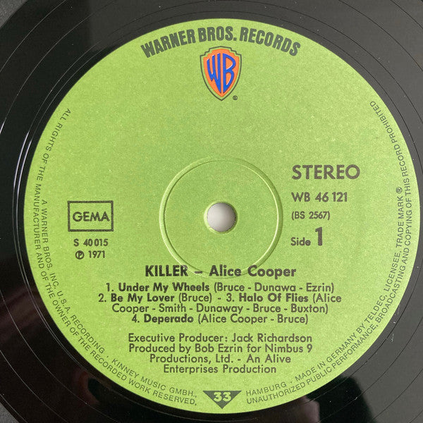 Alice Cooper : Killer (LP, Album, RP)