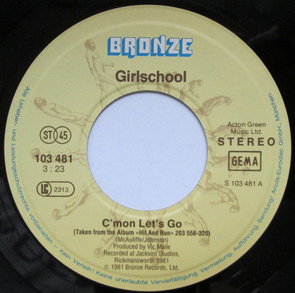 Girlschool : C'mon Let's Go (7", Single)