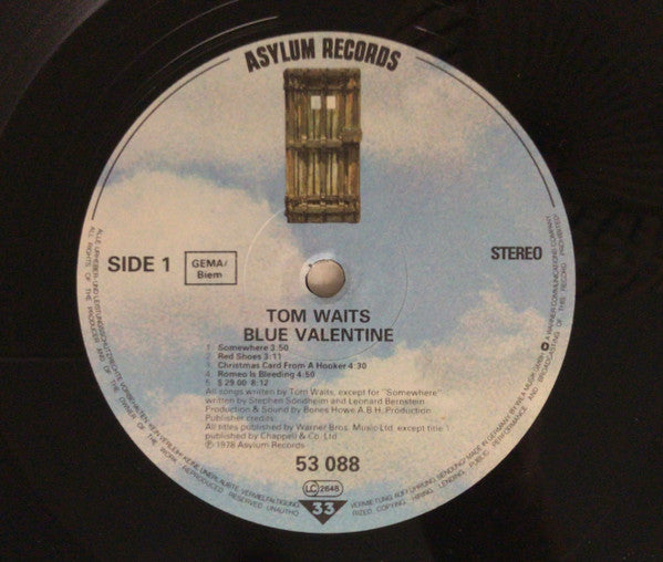 Tom Waits : Blue Valentine (LP, Album, RE, Gat)