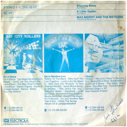 Max Merritt And The Meteors : Slipping Away (7", Single)